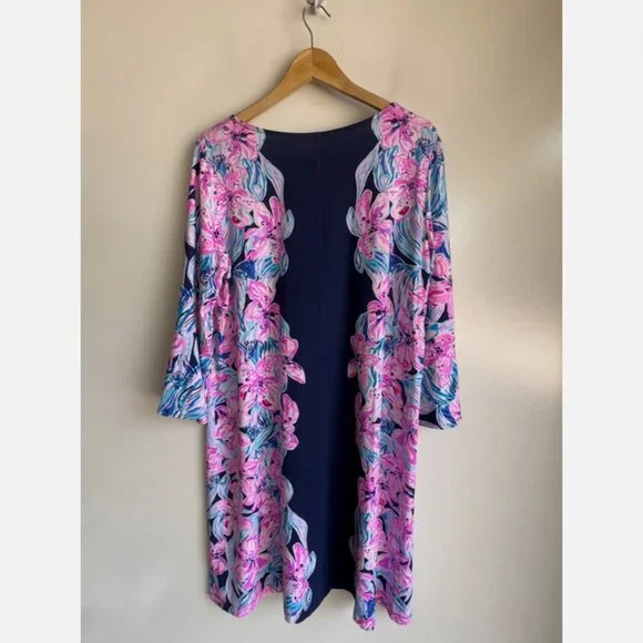 NWT Lilly Pulitzer Ophelia Swing Dress Size XL Hypes & Stripes Navy Pink - Picture 8 of 14